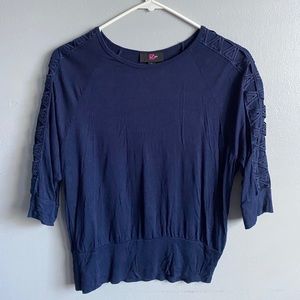 Blue Half Sleeve Top